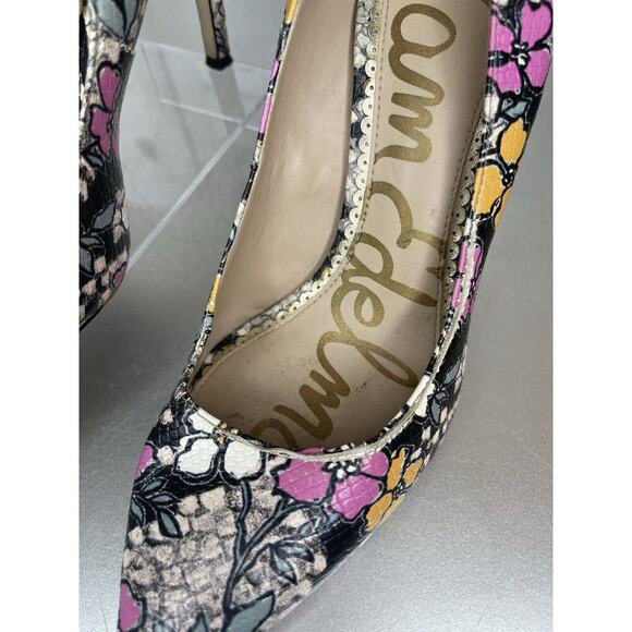 Sam Edelman Heels Colorful Floral Womans Size 6 Party Cocktail Slip On - Picture 3 of 6